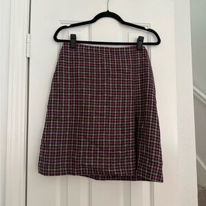 Hobbs London Wool Plaid Skirt Size 6